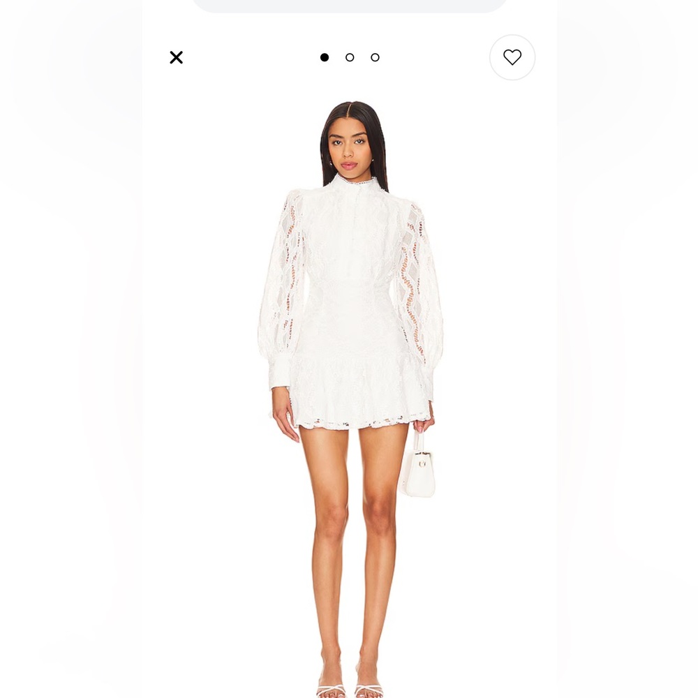 Bardot revolve white dress Nwt